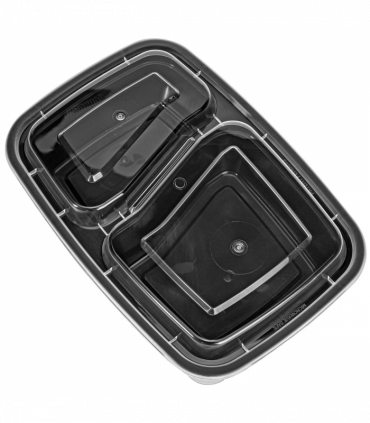 VINSANI 10pk 2 COMPARTMENTS MEAL PREP CONTAINERS 1010424