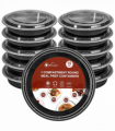 VINSANI 10pk ROUND 1 COMPARTMENT MEAL PREP CONTAINERS 1010426