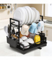 VINSANI 2 TIER DISH DRAINER BLACK 1010429