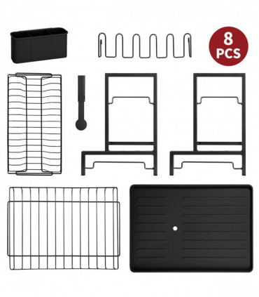 VINSANI 2 TIER DISH DRAINER BLACK 1010429