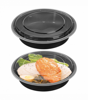 VINSANI 20pk ROUND 1 COMPARTMENT MEAL PREP CONTAINERS 1010493