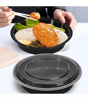 VINSANI 20pk ROUND 1 COMPARTMENT MEAL PREP CONTAINERS 1010493