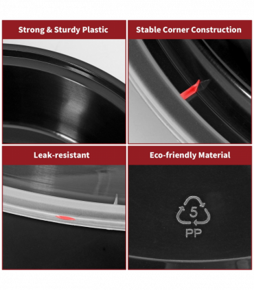 VINSANI 20pk ROUND 1 COMPARTMENT MEAL PREP CONTAINERS 1010493