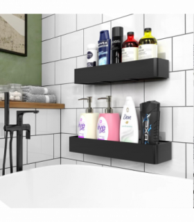 VINSANI 2pc BLACK SHOWER CADDY 1010503