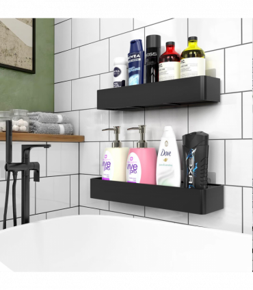 VINSANI 2pc BLACK SHOWER CADDY 1010503