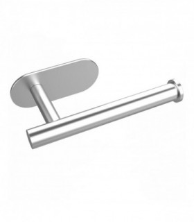 VINSANI 2pk TOILET ROLL DISPENSER SELF ADHESIVE BRUSH SILVER 1010071