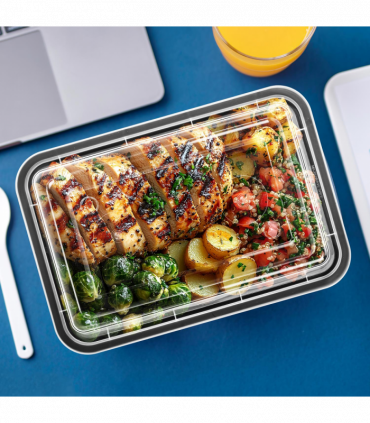 VINSANI 30pk 1 COMPARTMENT MEAL PREP CONTAINERS 1010474