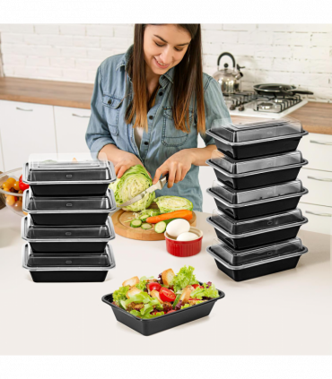 VINSANI 30pk 1 COMPARTMENT MEAL PREP CONTAINERS 1010474