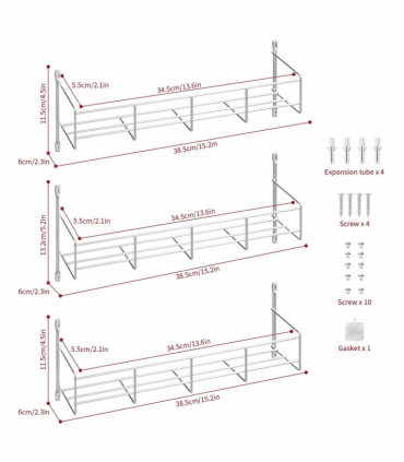 VINSANI 5 TIER HERB AND SPICE RACK 0008764