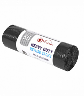 VINSANI 50pcs 100L HEAVY DUTY BIN BAGS 1010422
