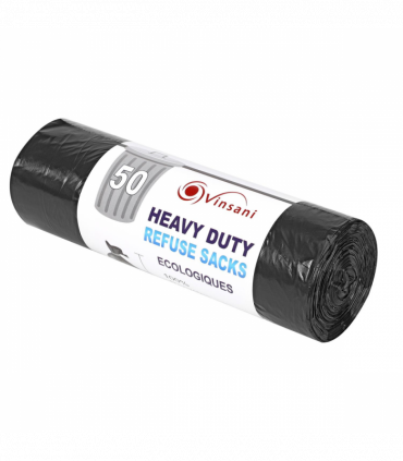 VINSANI 50pcs 100L HEAVY DUTY BIN BAGS 1010422