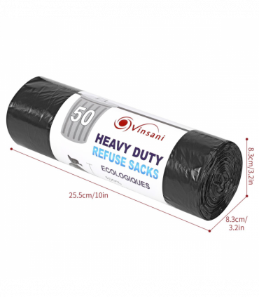 VINSANI 50pcs 100L HEAVY DUTY BIN BAGS 1010422