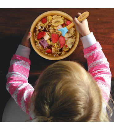 VINSANI BAMBOO BOWL & SPOON SET BLUE 0000197