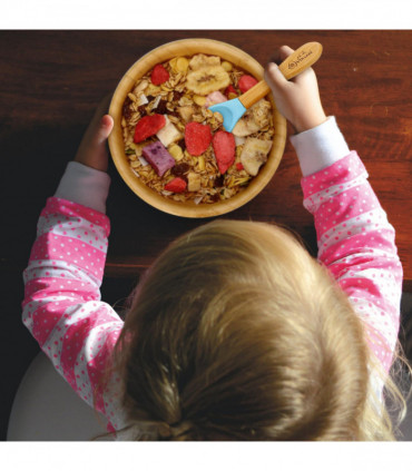 VINSANI BAMBOO BOWL & SPOON SET RED 0000241