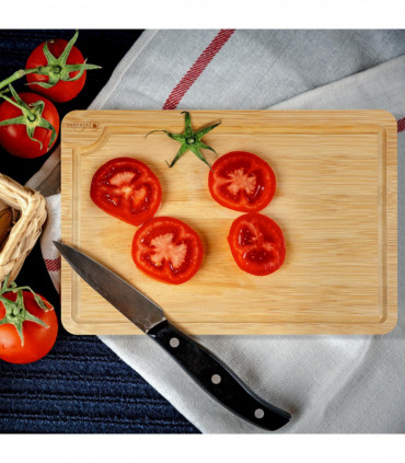 Bamboo Chopping Board Set of 3 100% Natural Wooden Kitchen Cutting Board