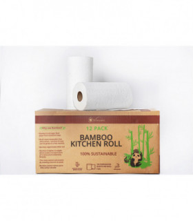 VINSANI BAMBOO KITCHEN ROLL - 12 PACK