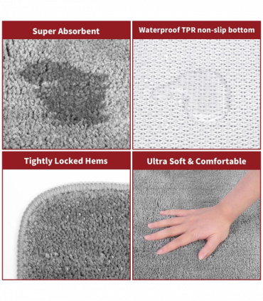 VINSANI BATH MAT 50X80cm L.GREY 1010159