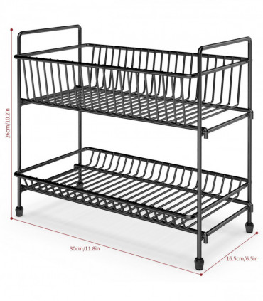 VINSANI BLACK FREE STANDING SPICE RACK 0000188