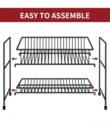 VINSANI BLACK FREE STANDING SPICE RACK 0000188