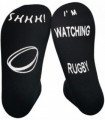 VINSANI BLACK I'M WATCHING RUGBY SOCKS 0009594