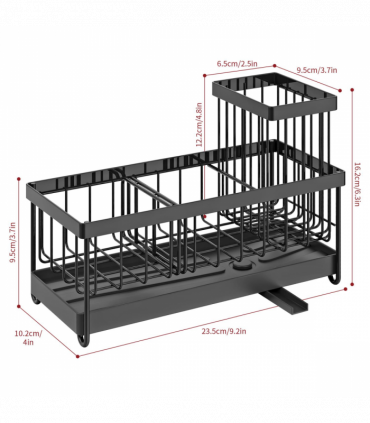 VINSANI BLACK SINK SPONGE HOLDER 1010500
