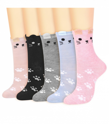 VINSANI CAT SOCKS 5pk 1010412