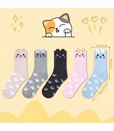 VINSANI CAT SOCKS 5pk 1010412