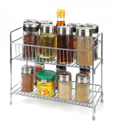 VINSANI CHROME FREE STANDING SPICE RACK 0000187