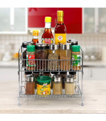 VINSANI CHROME FREE STANDING SPICE RACK 0000187