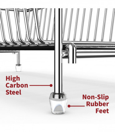 VINSANI CHROME FREE STANDING SPICE RACK 0000187