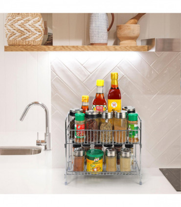 VINSANI CHROME FREE STANDING SPICE RACK 0000187