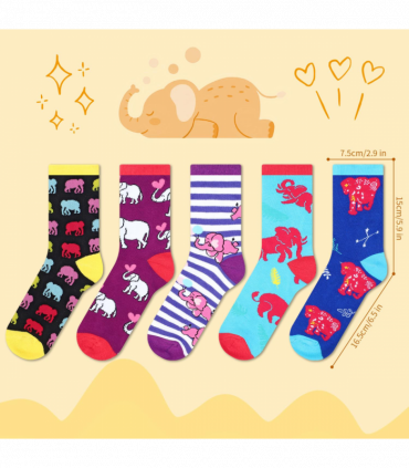 VINSANI ELEPHANT SOCKS 5pk 1010413