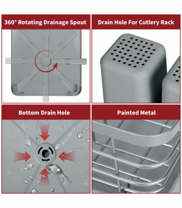 VINSANI GREY DISH RACK 1010435