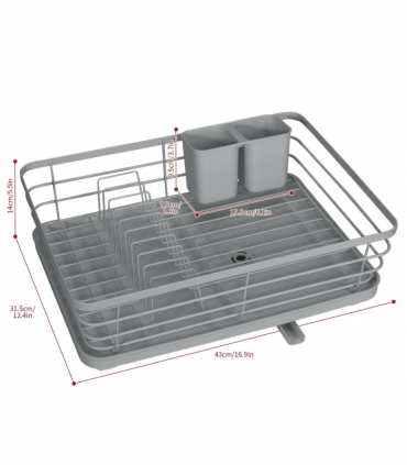 VINSANI GREY DISH RACK 1010435