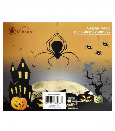 VINSANI PACK OF 24 SPOOKY SPIDERS NTT