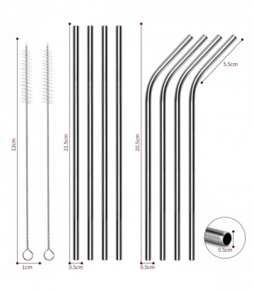 VINSANI STAINLESS STEEL STRAWS 0009023