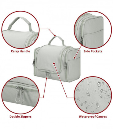 VINSANI TOILETRY BAG L.GREY 1010184
