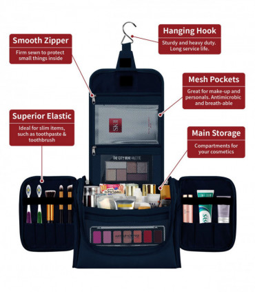 VINSANI TOILETRY BAG NAVY 1010179