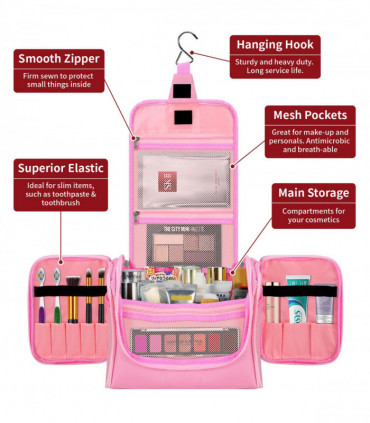 VINSANI TOILETRY BAG PINK 1010186