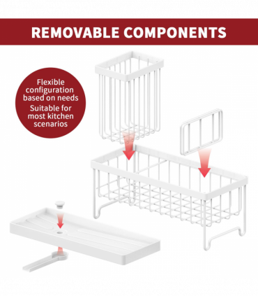 VINSANI WHITE SINK SPONGE HOLDER 1010499