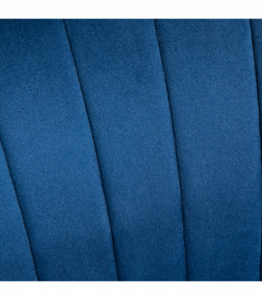 Velvet-Feel Accent Chair w/ Ottoman Tub Seat Padding Wood Legs Dark Blue