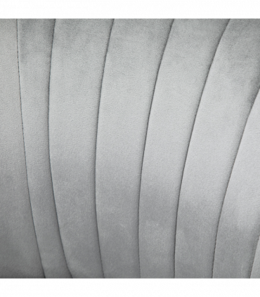 Velvet-Feel Accent Chair w/ Ottoman Tub Seat Padding Wood Legs Light Grey