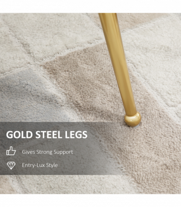 Velvet-Feel Shell Luxe Accent Chair Home Bedroom Lounge with Metal Legs Green