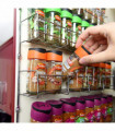 2 Tier Spice Herb Jar Rack Holder for Kitchen Door Cupboard Wall Storage Unit