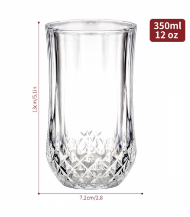 Vinsani 350ml Crystal Tall Glasses 6pcs 1010497