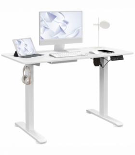 Vinsetto Adjustable Desk, Electric Standing Desk for Home Office, White
