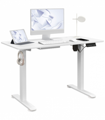Vinsetto Adjustable Desk, Electric Standing Desk for Home Office, White