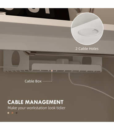 Vinsetto Adjustable Desk, Electric Standing Desk for Home Office, White
