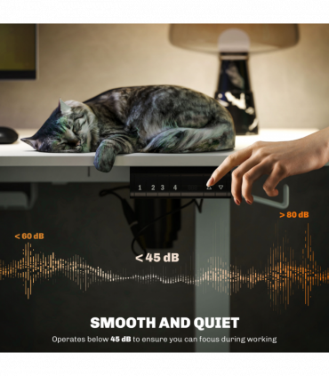 Vinsetto Adjustable Desk, Electric Standing Desk for Home Office, White