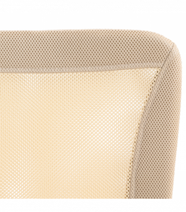 Vinsetto Armless Office Chair with Adjustable Height Mesh Back Wheels Beige